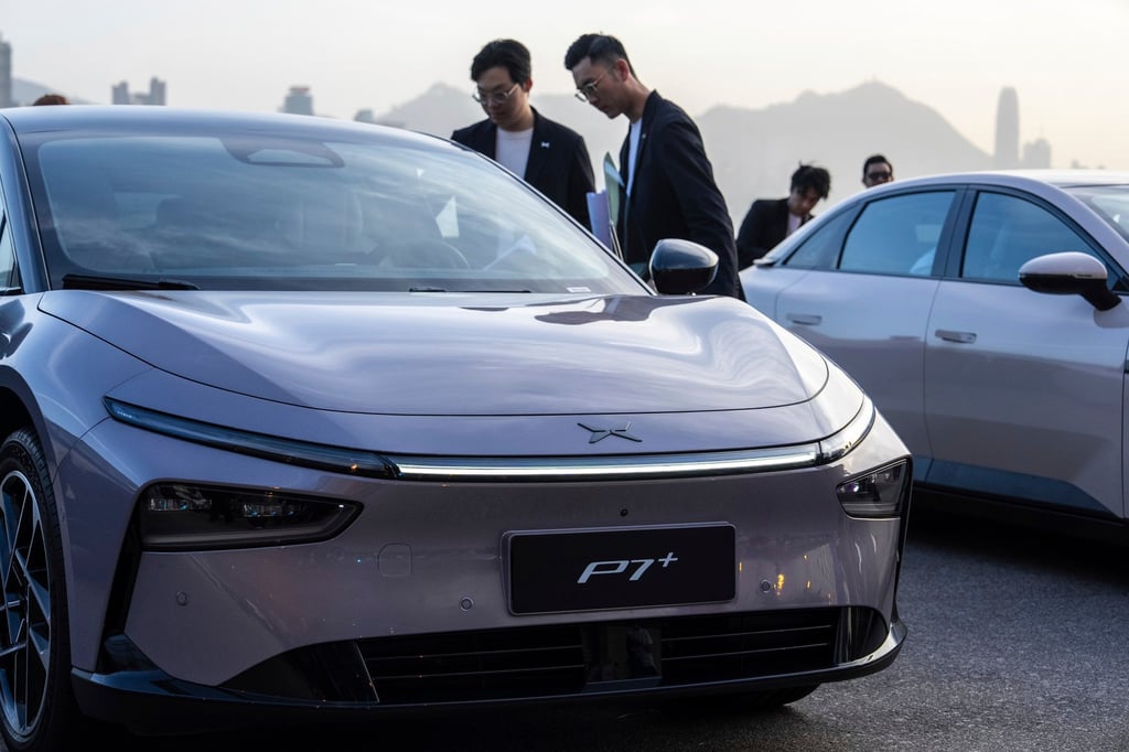 XPeng is bringing a revamped version of its P7 sedan to the Munich car show. Photo: AP Photo