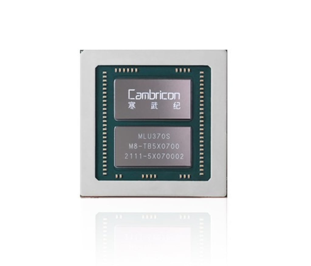 Cambricon Technologies’ Siyuan 370 AI graphics processing unit. Photo: Handout Cambricon Technologies’ Siyuan 370 AI graphics processing unit. Photo: Handout