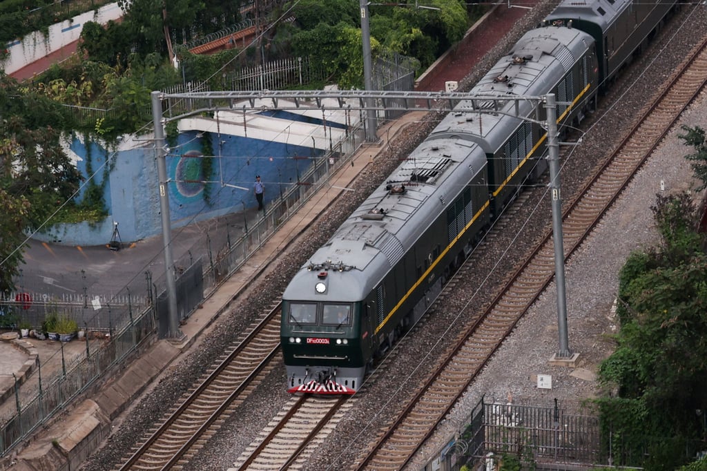 A train believed to be carrying North Korean leader Kim Jong-un arrives in Beijing on Tuesday ahead of a military parade marking the 80th anniversary of the end of World War II. Photo: Reuters A train believed to be carrying North Korean leader Kim Jong-un arrives in Beijing on Tuesday ahead of a military parade marking the 80th anniversary of the end of World War II. Photo: Reuters