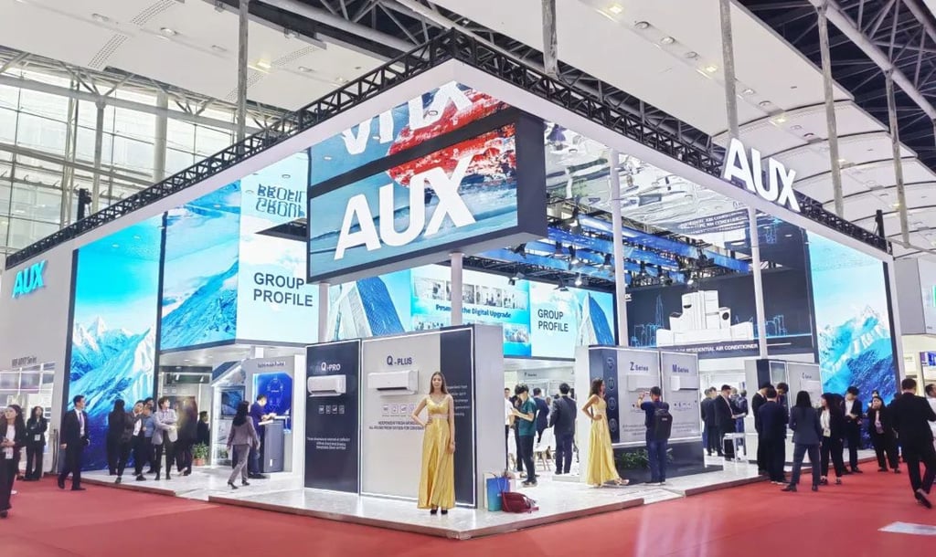 AUX Electric’s booth at the 134th China Import and Export Fair (Canton Fair) on October 15, 2024. Photo: Aux AUX Electric’s booth at the 134th China Import and Export Fair (Canton Fair) on October 15, 2024. Photo: Aux