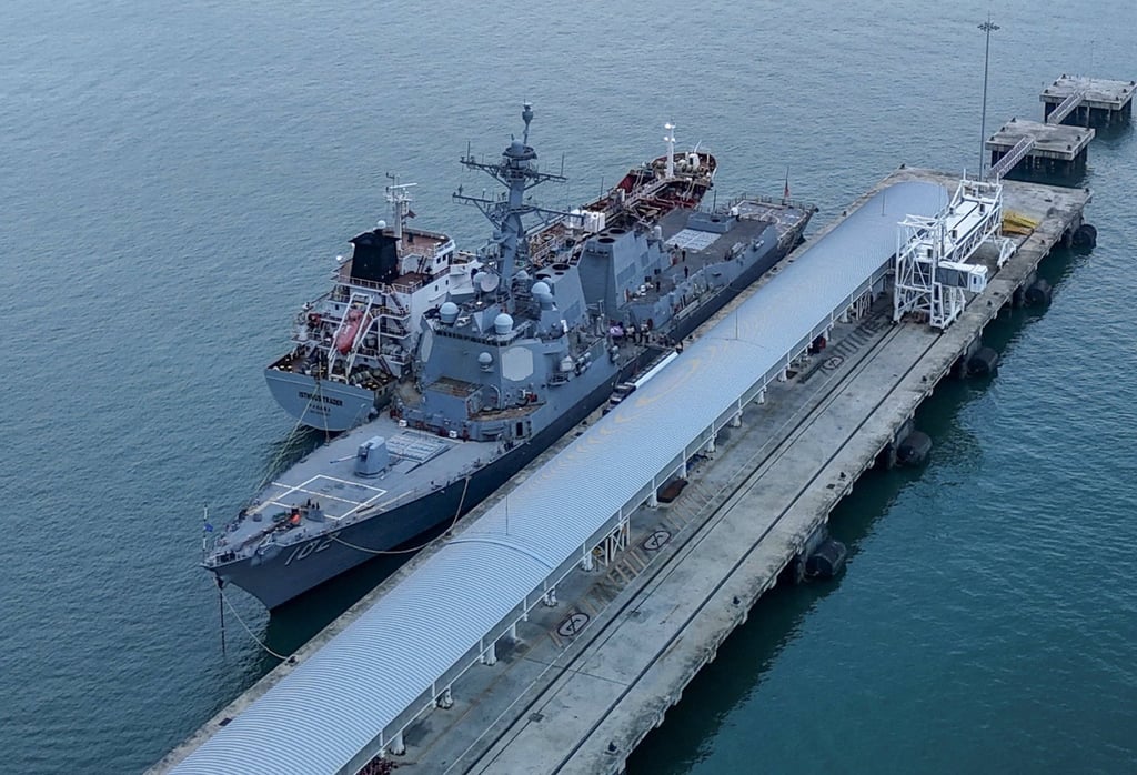 The US Navy guided missile destroyer USS Sampson docked near the entrance to the Panama Canal. Photo: Reuters The US Navy guided missile destroyer USS Sampson docked near the entrance to the Panama Canal. Photo: Reuters