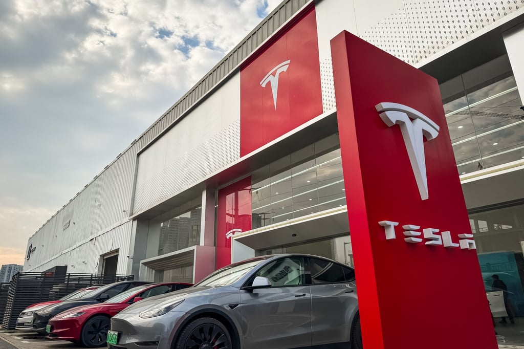 Tesla EVs sit outside a showroom in the southwestern Chinese city of Chongqing, on January 12, 2025. Photo: Getty Images Tesla EVs sit outside a showroom in the southwestern Chinese city of Chongqing, on January 12, 2025. Photo: Getty Images