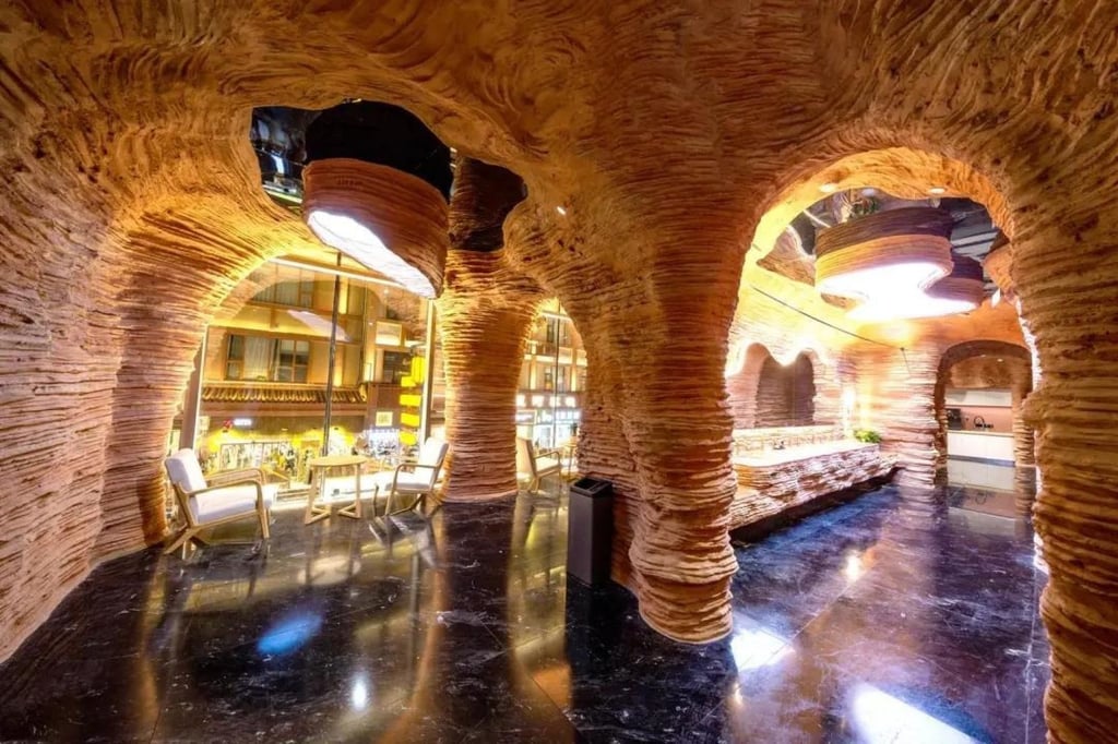 The formerly utilitarian public convenience has been turned into something akin to a magical cave. Photo: Handout The formerly utilitarian public convenience has been turned into something akin to a magical cave. Photo: Handout