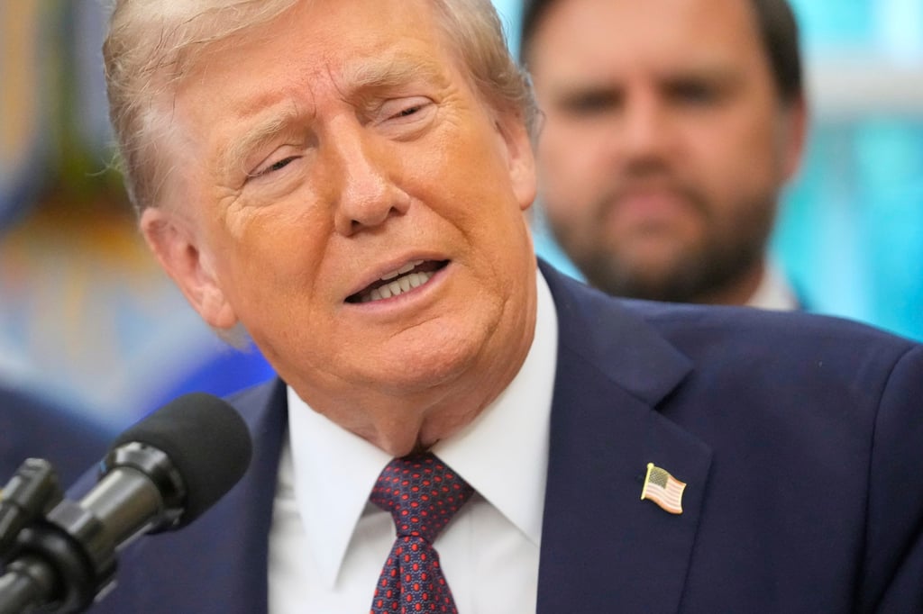US President Donald Trump at the White House on Tuesday. Photo: AP US President Donald Trump at the White House on Tuesday. Photo: AP