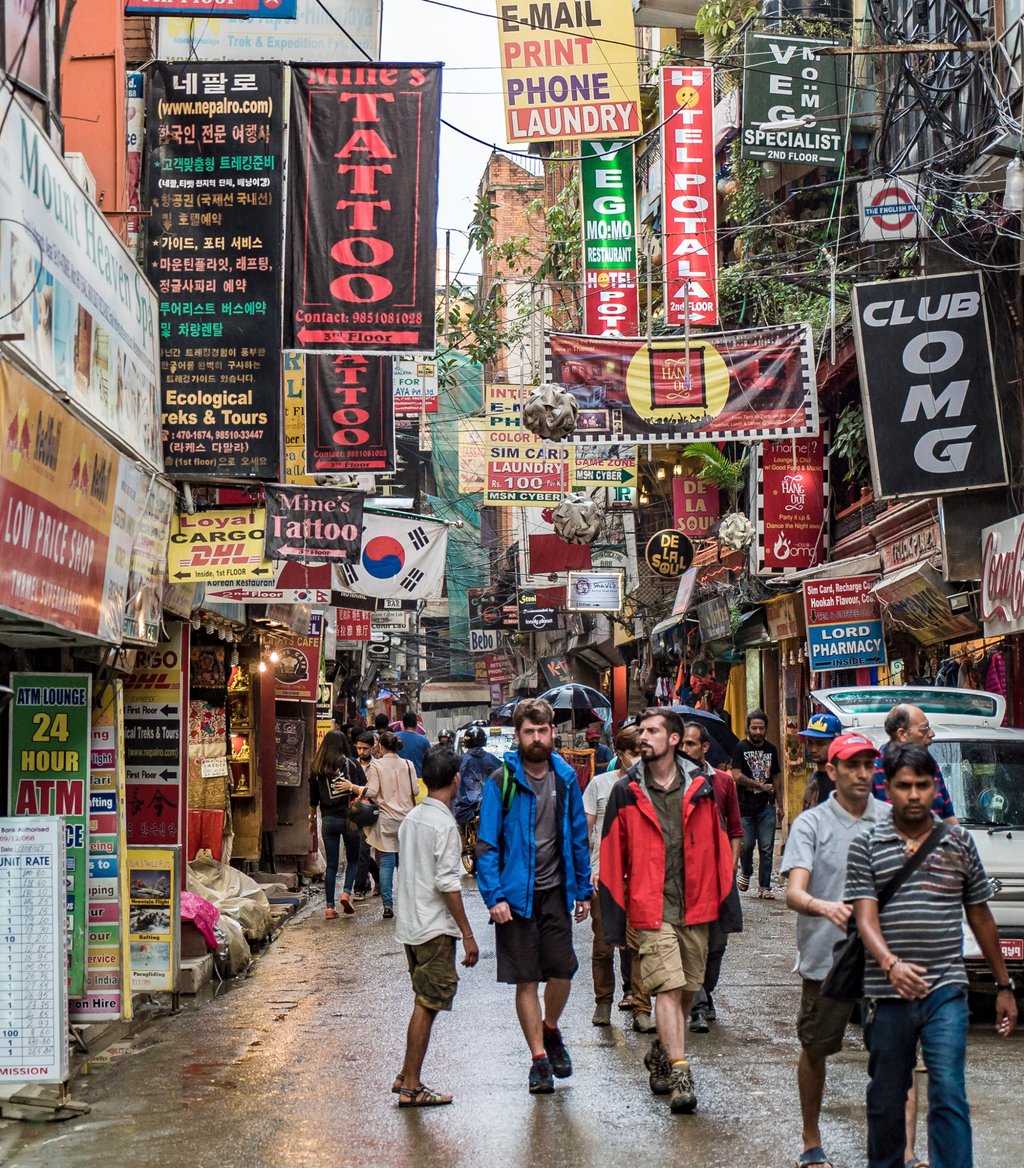 Thamel is a commercial neighbourhood and centre of the tourist industry in Kathmandu, the capital of Nepal. Photo: Shutterstock Thamel is a commercial neighbourhood and centre of the tourist industry in Kathmandu, the capital of Nepal. Photo: Shutterstock