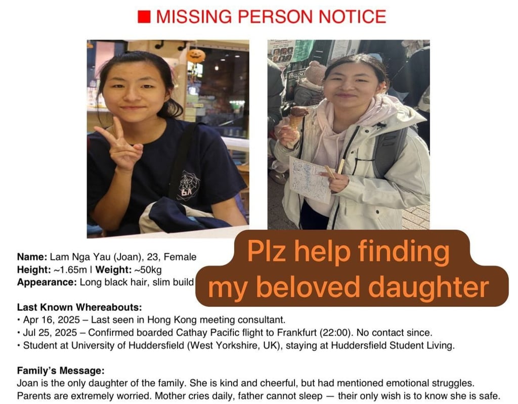 The 23-year-old reportedly boarded a flight to Frankfurt, Germany, on July 25. Photo: Handout The 23-year-old reportedly boarded a flight to Frankfurt, Germany, on July 25. Photo: Handout