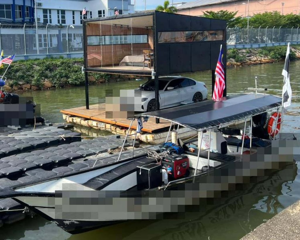 The floating platform boasts a top level resembling part of a house, complete with glass windows and furniture. Photo: Facebook/MMEA The floating platform boasts a top level resembling part of a house, complete with glass windows and furniture. Photo: Facebook/MMEA