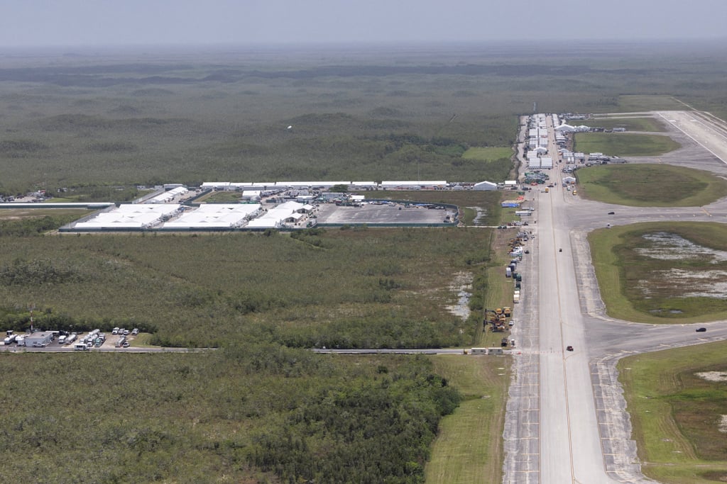 An aerial view of the “Alligator Alcatraz” detention centre in Ochopee, Florida, in July. Photo: Reuters An aerial view of the “Alligator Alcatraz” detention centre in Ochopee, Florida, in July. Photo: Reuters