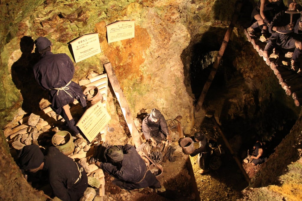 A museum on Sado Island recreates the working conditions in the gold mine in the early years of the last century. Photo: Golden Sado Inc