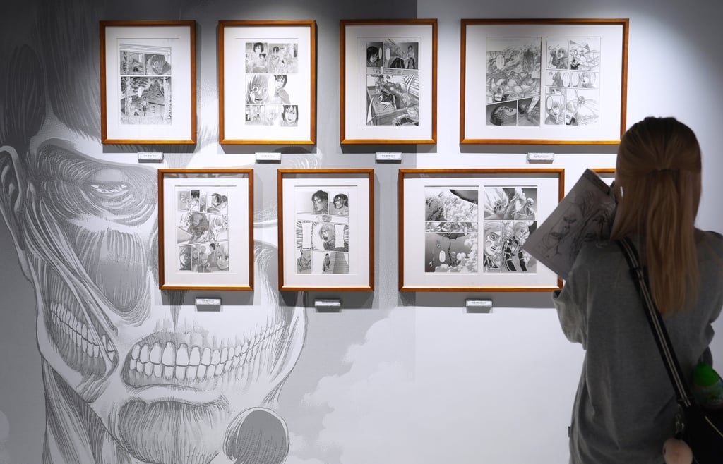 The exhibition features replica artworks from the popular Japanese comic book series. Photo: Elson Li The exhibition features replica artworks from the popular Japanese comic book series. Photo: Elson Li
