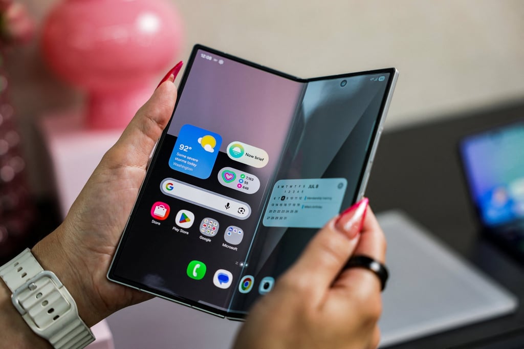 Apple competitors like Samsung have already introduced several generations of foldable phones. Photo: Reuters Apple competitors like Samsung have already introduced several generations of foldable phones. Photo: Reuters