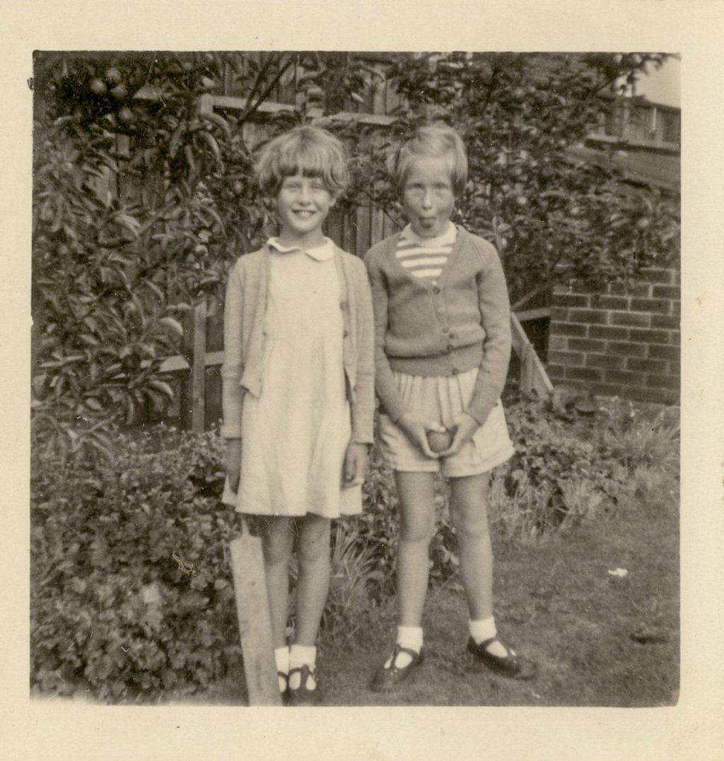 Sally Grace Bunker (left) with her twin sister, Pamela. Photo: courtesy Sally Bunker Sally Grace Bunker (left) with her twin sister, Pamela. Photo: courtesy Sally Bunker