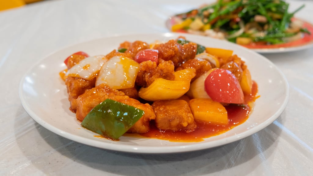 Sweet and sour pork at Gi Kee. Photo: Sam Evans Sweet and sour pork at Gi Kee. Photo: Sam Evans