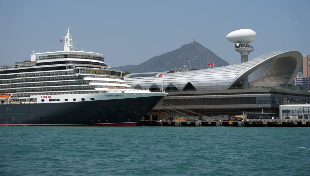 A cruise ship is berthed at the Kai Tak Cruise Terminal on March 20. Photo: Sam Tsang A cruise ship is berthed at the Kai Tak Cruise Terminal on March 20. Photo: Sam Tsang