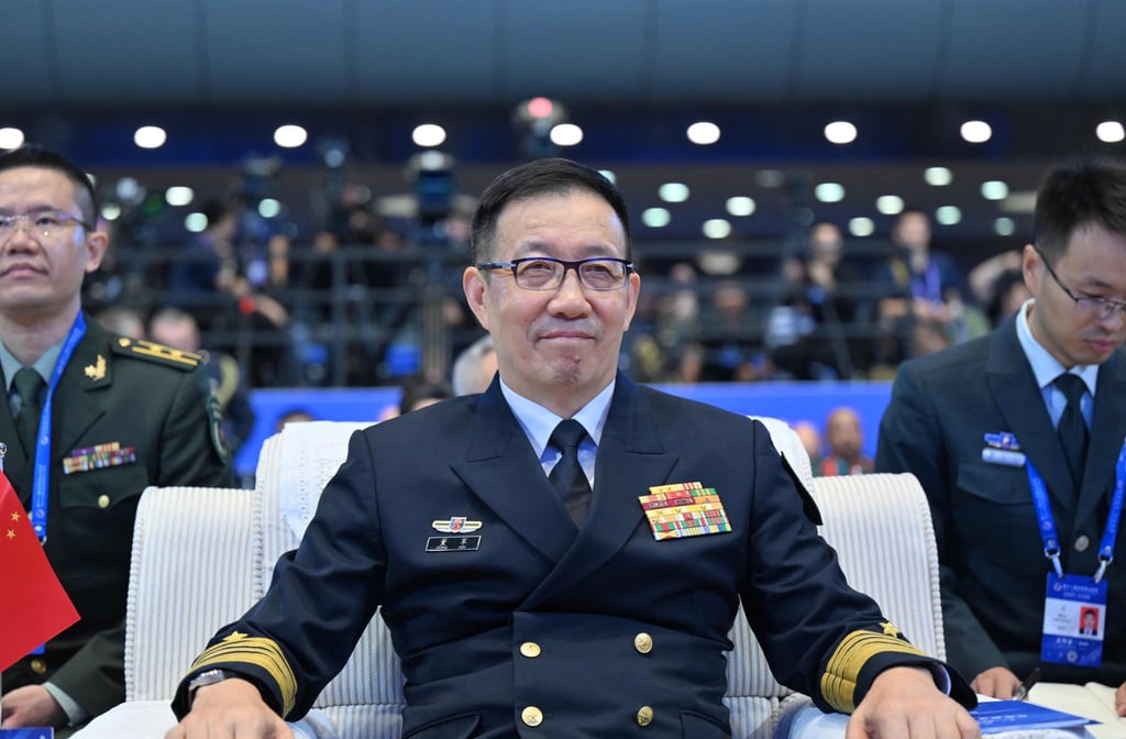 Chinese Defence Minister Dong Jun attends last year’s forum in Beijing. Photo: AFP
