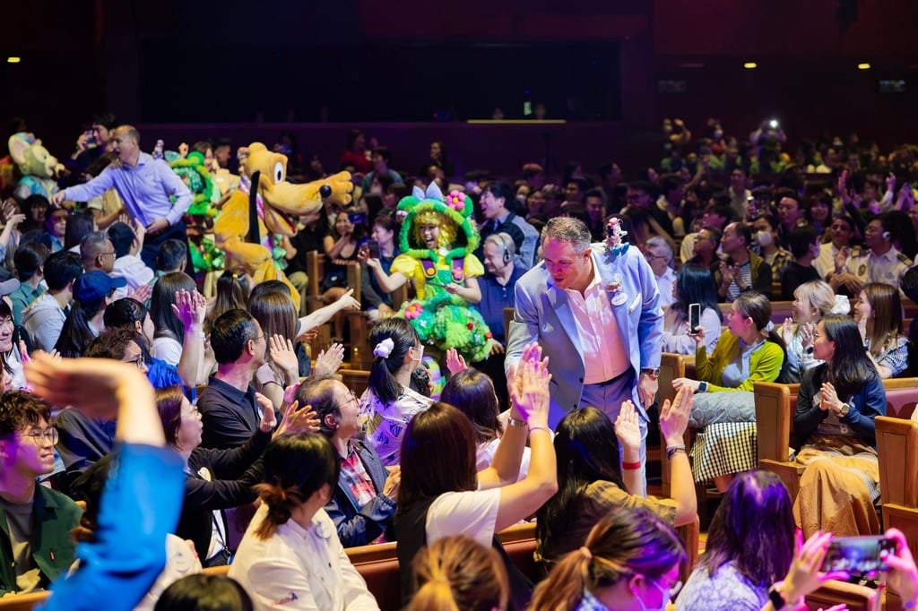 Michael Moriarty – pictured celebrating the resort’s 20th anniversary with cast members – appreciates their dedication and efforts in making Hong Kong Disneyland a tourism flagship and part of the social fabric of the city. Michael Moriarty – pictured celebrating the resort’s 20th anniversary with cast members – appreciates their dedication and efforts in making Hong Kong Disneyland a tourism flagship and part of the social fabric of the city.