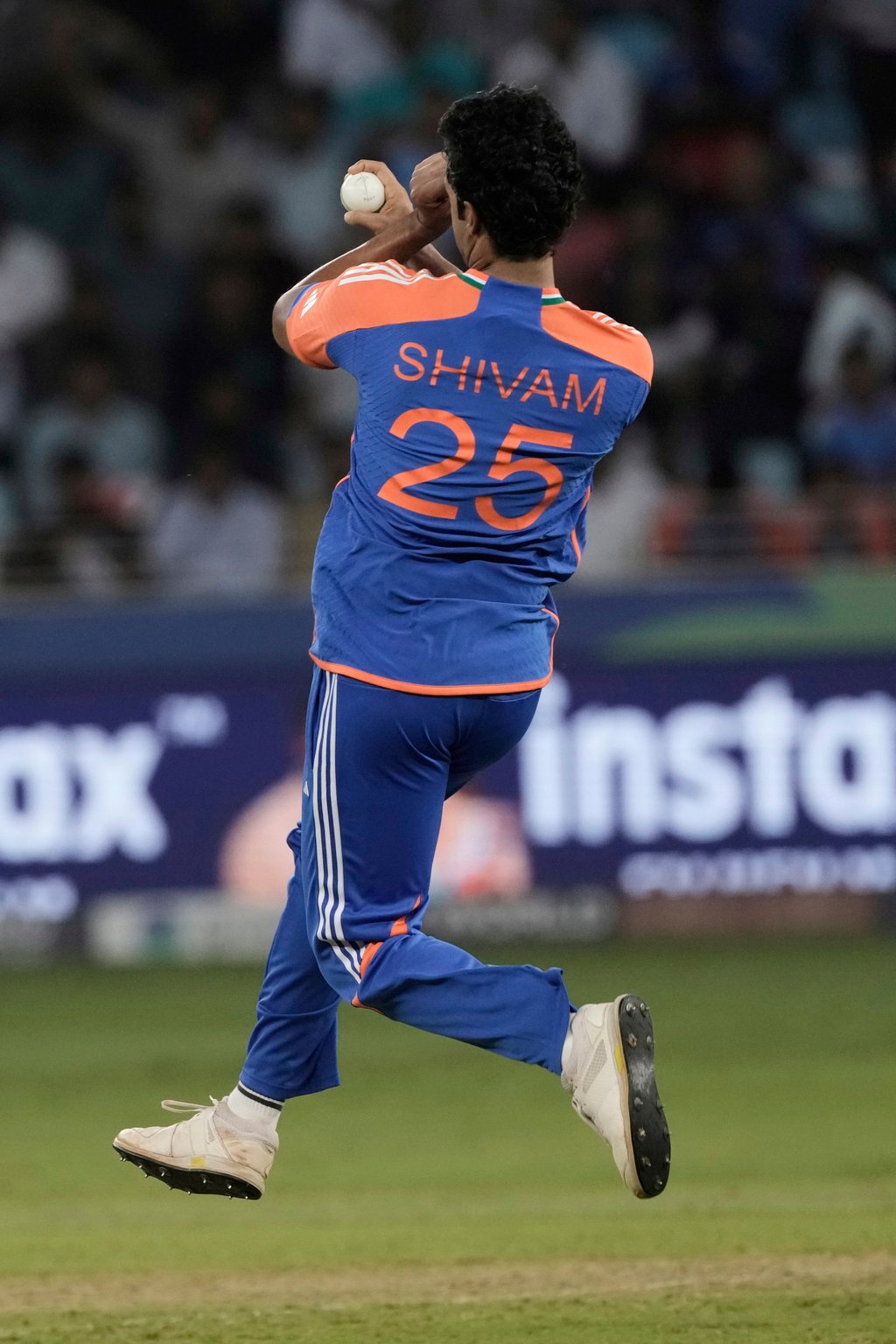 Half of Shivam Dube’s 16 wickets in 36 T20 internationals have come in his past four innings. Photo: AP
