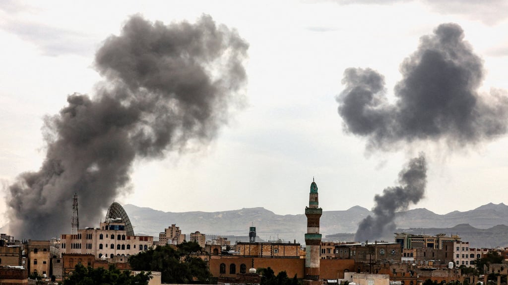Smoke following an Israeli air strike in Sanaa, Yemen on Wednesday. Photo: Reuters Smoke following an Israeli air strike in Sanaa, Yemen on Wednesday. Photo: Reuters