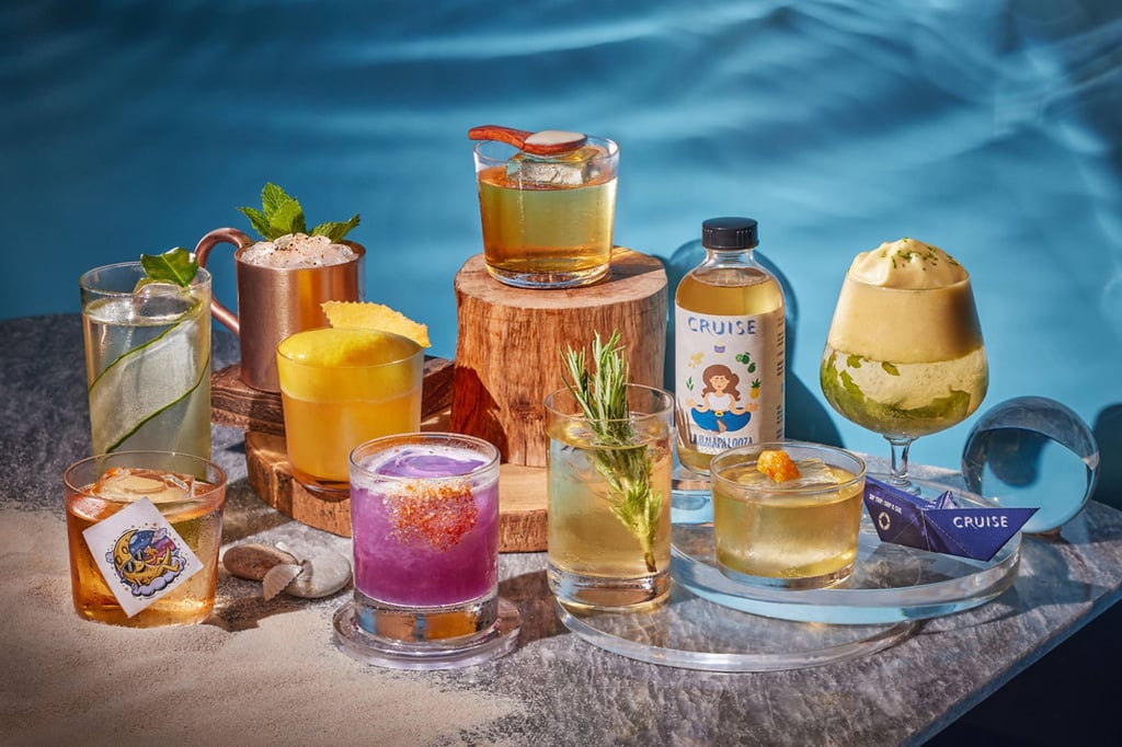 Tipples from Cruise Restaurant & Bar’s “Sip Trip: Ship & Sail” menu. Photo: courtesy Cruise Restaurant & Bar Tipples from Cruise Restaurant & Bar’s “Sip Trip: Ship & Sail” menu. Photo: courtesy Cruise Restaurant & Bar