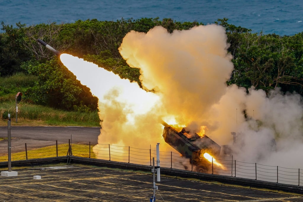 A missile is fired from a Himars during a drill in Pingtung, Taiwan, in May. Photo: EPA-EFE