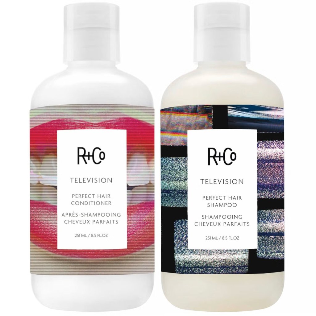 R+Co Television Perfect Hair Conditioner and Perfect Hair Shampoo. Photo: Handout