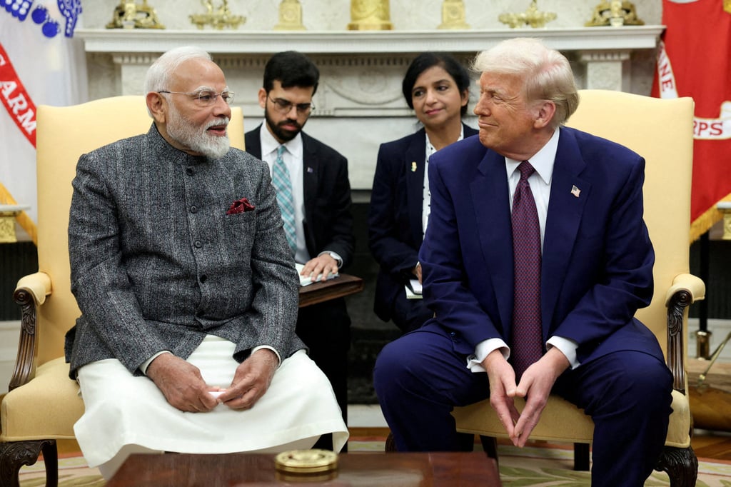 Indian Prime Minister Narendra Modi and US President Donald Trump at the White House in February. Photo: Reuters
