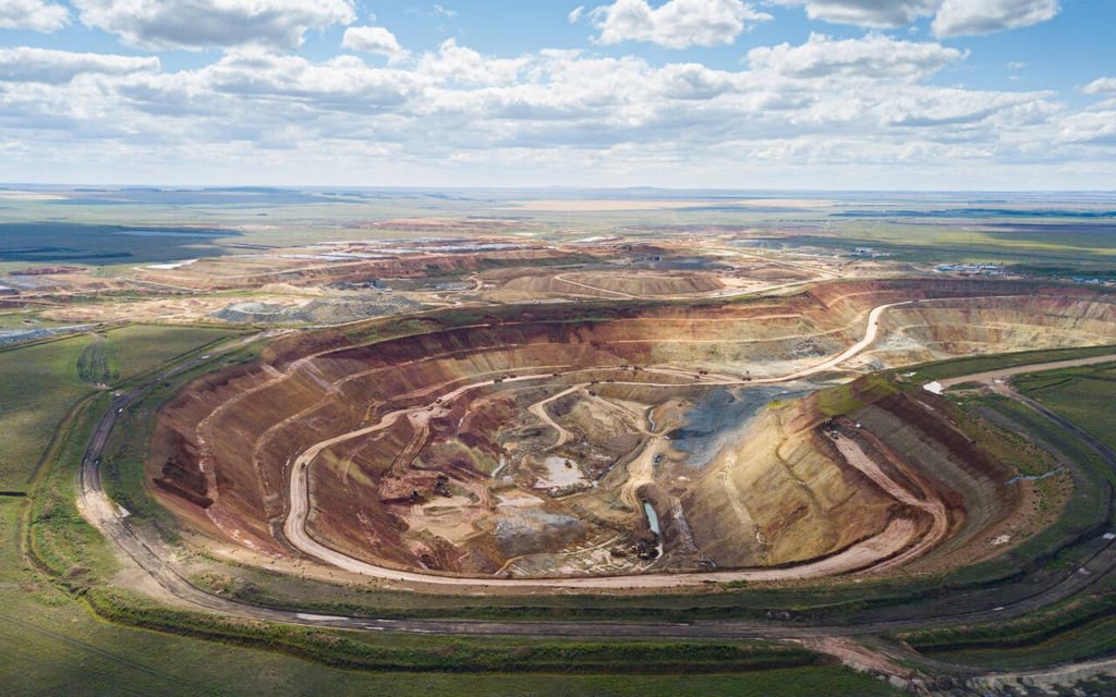 An undated aerial view of the Raygorodok gold mine in Kazakhstan. Photo: Handout An undated aerial view of the Raygorodok gold mine in Kazakhstan. Photo: Handout