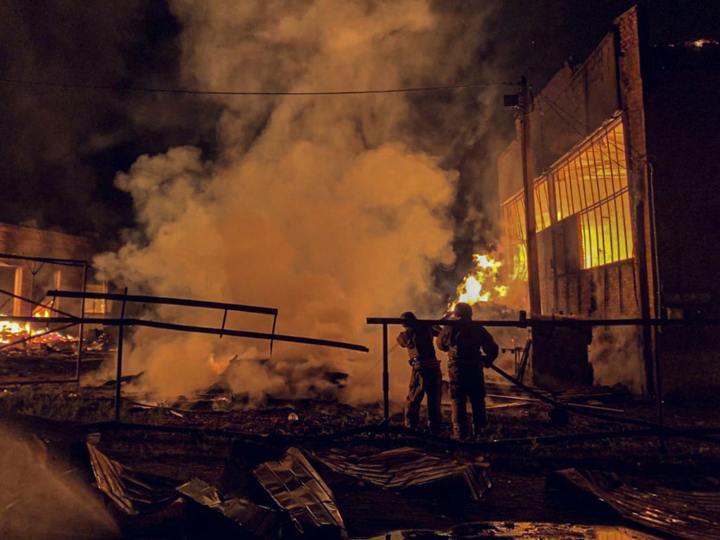 Ukrainian emergency responders in action following an air attack in Okhtyrka, Sumy region, last month. Photo: Ukrainian Emergency Service/AFP Ukrainian emergency responders in action following an air attack in Okhtyrka, Sumy region, last month. Photo: Ukrainian Emergency Service/AFP
