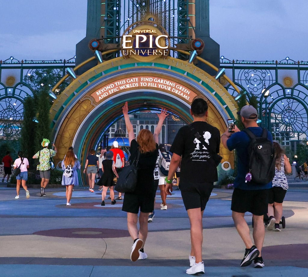 Guests at Universal’s Epic Universe, the first major, traditional theme park to open in Florida since 1999. Photo: TNS Guests at Universal’s Epic Universe, the first major, traditional theme park to open in Florida since 1999. Photo: TNS