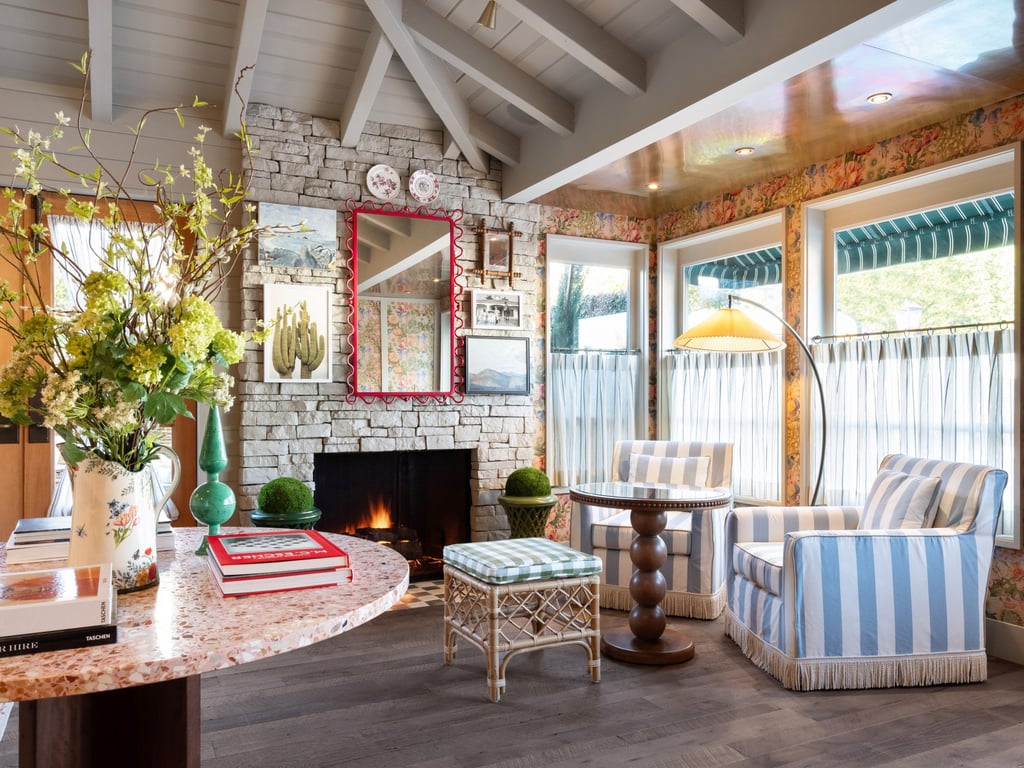 The cosy reception area of Le Petit Pali Brentwood is a treasure trove of artworks and vintage furnishings. Photo: Handout The cosy reception area of Le Petit Pali Brentwood is a treasure trove of artworks and vintage furnishings. Photo: Handout