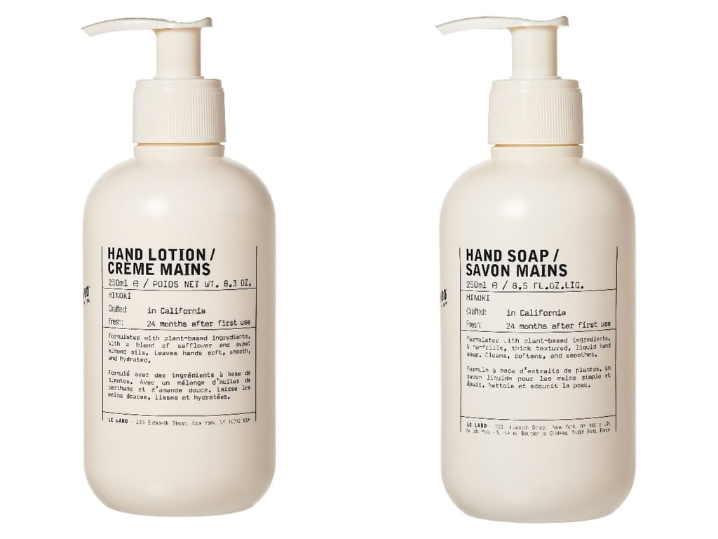 Hinoki Hand Soap and Hand Lotion from Le Labo. Photo: Handout