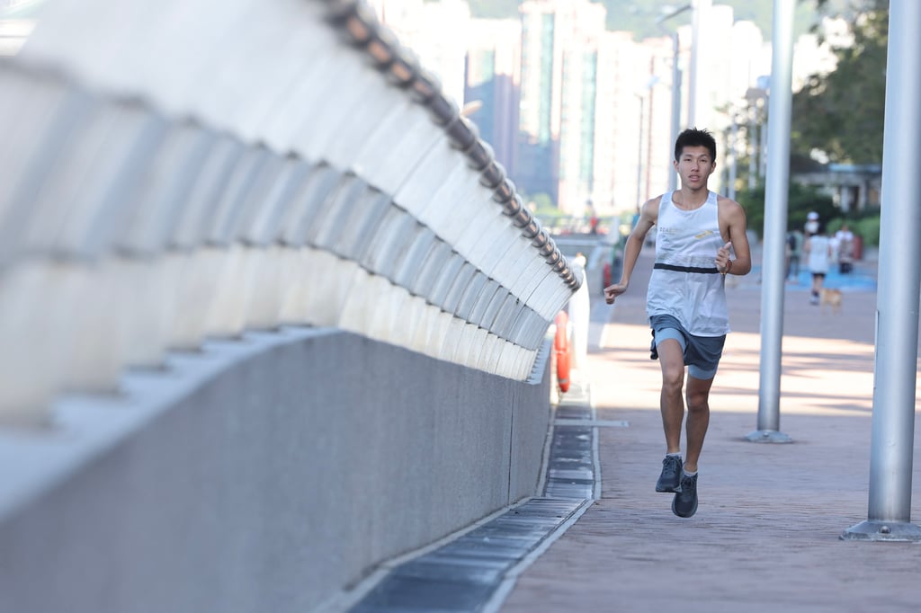 Wong Wan-chun accumulates training miles at Hong Kong Science Park. Photo: Edmond So Wong Wan-chun accumulates training miles at Hong Kong Science Park. Photo: Edmond So