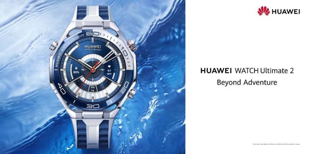 The Huawei Ultimate 2 watch can operate at depths of 150 metres. Photo: Handout