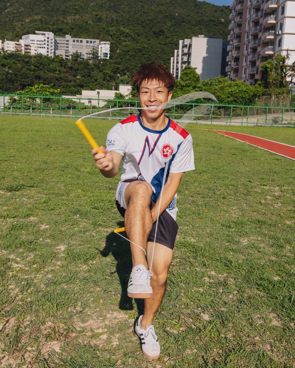 Timothy Ho Chu-ting, the first Asian rope-skipping world champion, trains at Happy Valley, Hong Kong. Photo: Jocelyn Tam