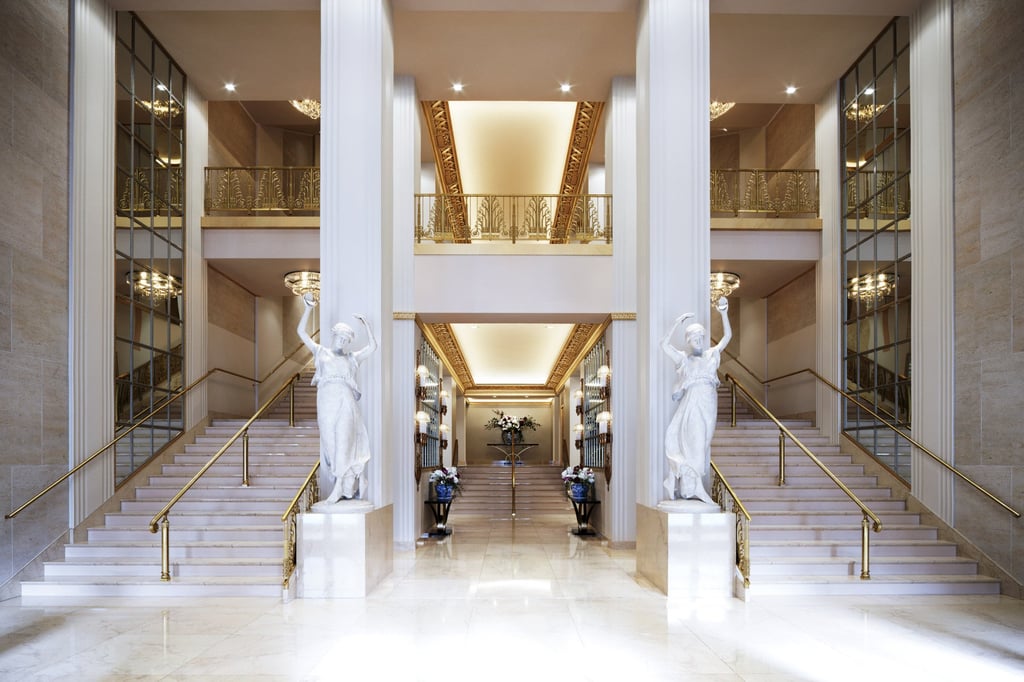 The grand foyer of the Waldorf Astoria New York, entering from Lexington Avenue. Photo: Handout The grand foyer of the Waldorf Astoria New York, entering from Lexington Avenue. Photo: Handout