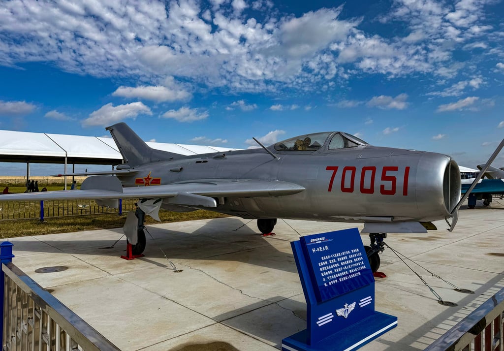 China built thousands of J-6 fighter jets from the 1960s to the 1980s. After modification, they can now be used as strike aircraft or target drones in training, according to the display. Photo: Handout