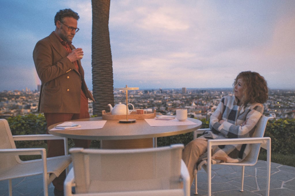 Seth Rogen’s character in The Studio is a fan of double-breasted suits. Photo: Apple TV+ Seth Rogen’s character in The Studio is a fan of double-breasted suits. Photo: Apple TV+