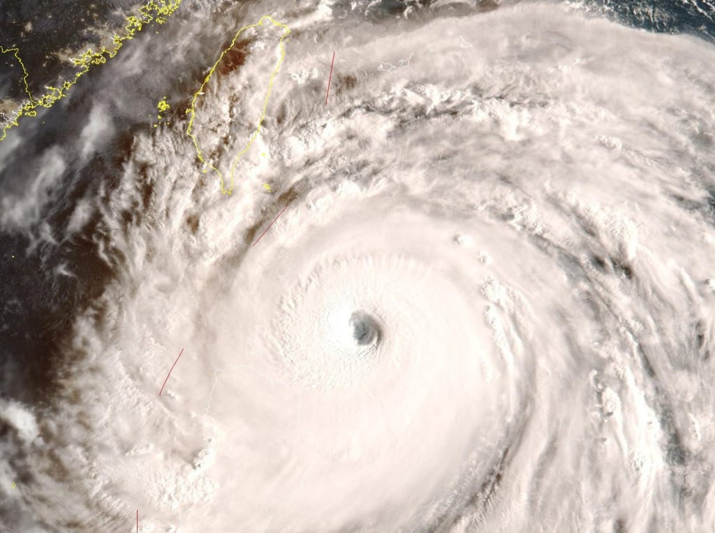 The latest cloud map from the Fengyun-4 satellite shows Super Typhoon Ragasa. Photo: Handout