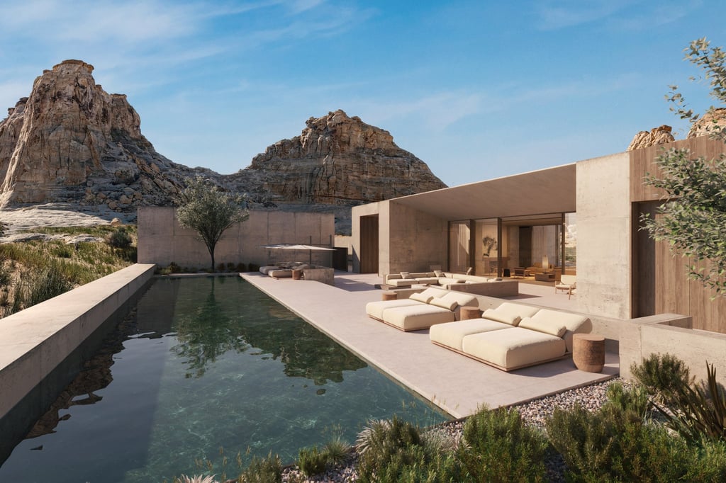 A craggy natural backdrop at the Aman Residences at Amangiri in Utah. Photo: Handout A craggy natural backdrop at the Aman Residences at Amangiri in Utah. Photo: Handout