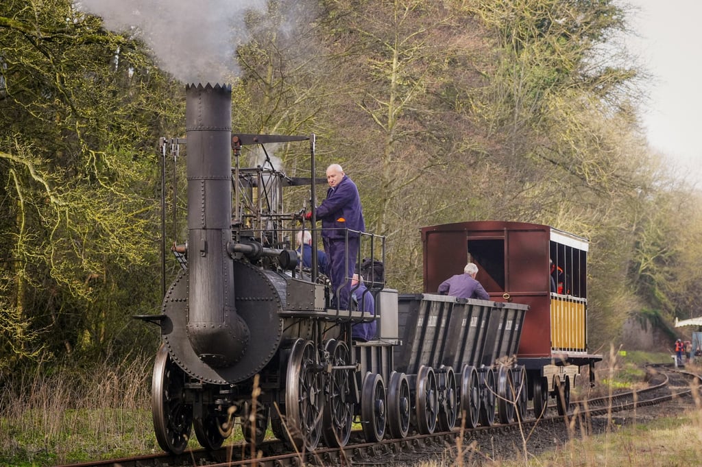 A Locomotion No 1 replica has been featuring in the Stockton and Darlington Railway’s 200th anniversary festivities. Photo: Getty Images A Locomotion No 1 replica has been featuring in the Stockton and Darlington Railway’s 200th anniversary festivities. Photo: Getty Images