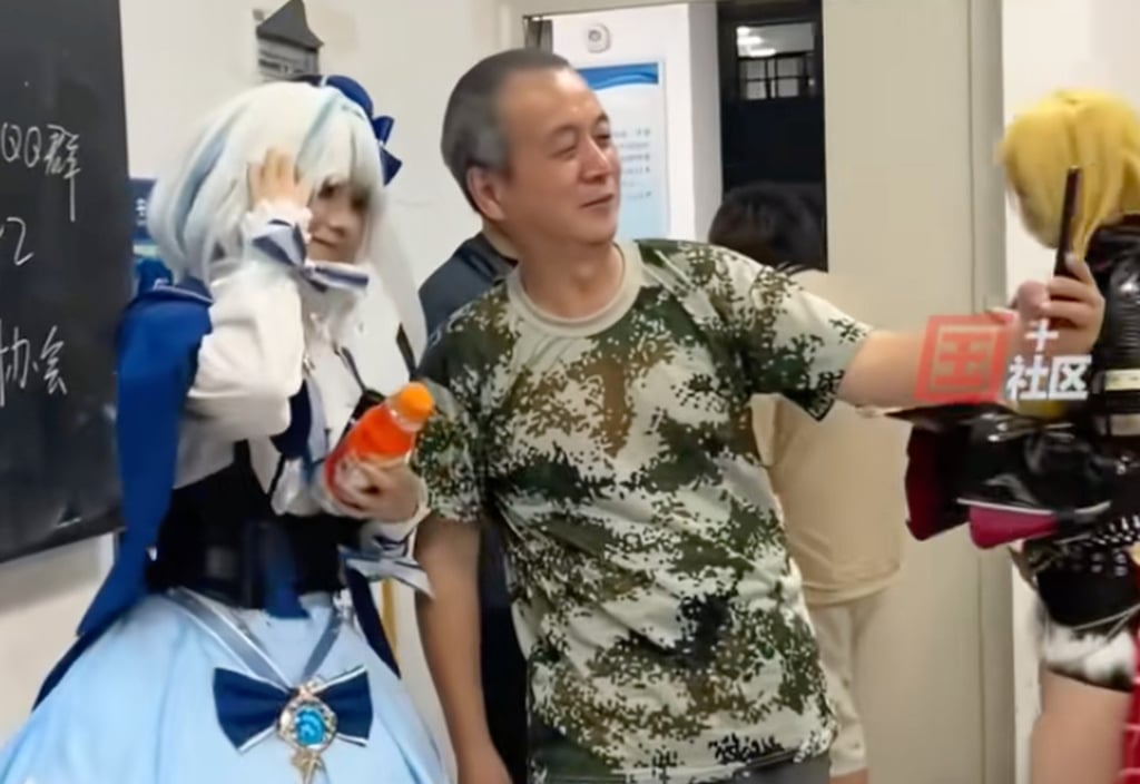 Wang Wensheng is learning the finer points of anime culture while on campus. Photo: Handout