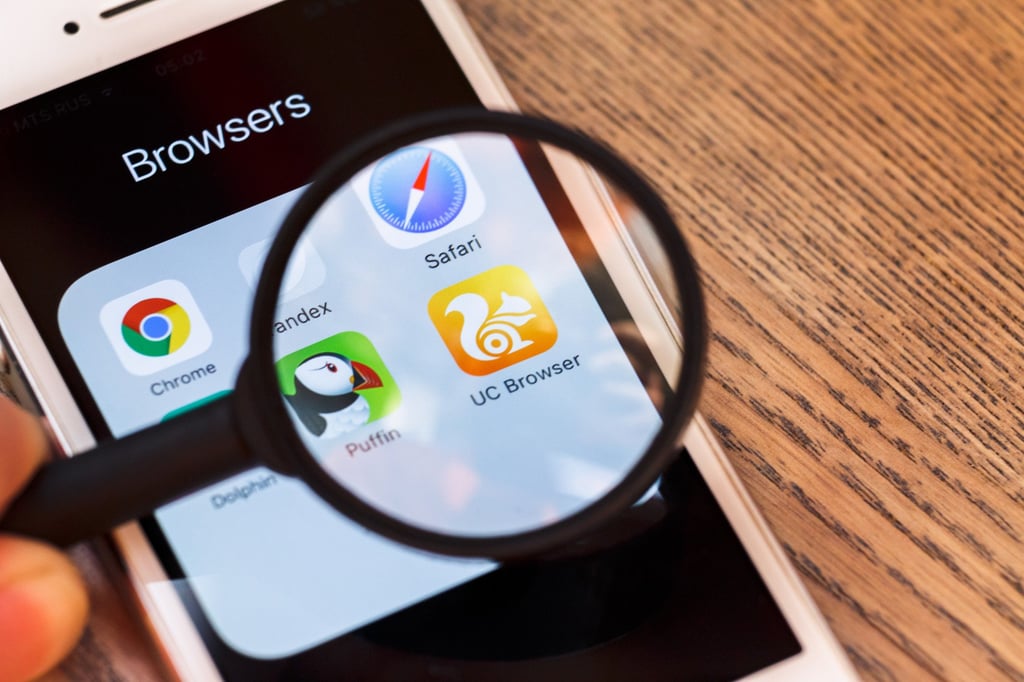 Une application de navigateur UC qui peut être affichée sur votre smartphone. Photo: Shutterstock