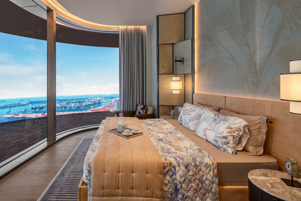 An artist’s impression of apartments at Skywaters Residences, with floor-to-ceiling windows offering panoramic ocean views. Credit: Patrick Lau Photography/The Skywaters An artist’s impression of apartments at Skywaters Residences, with floor-to-ceiling windows offering panoramic ocean views. Credit: Patrick Lau Photography/The Skywaters