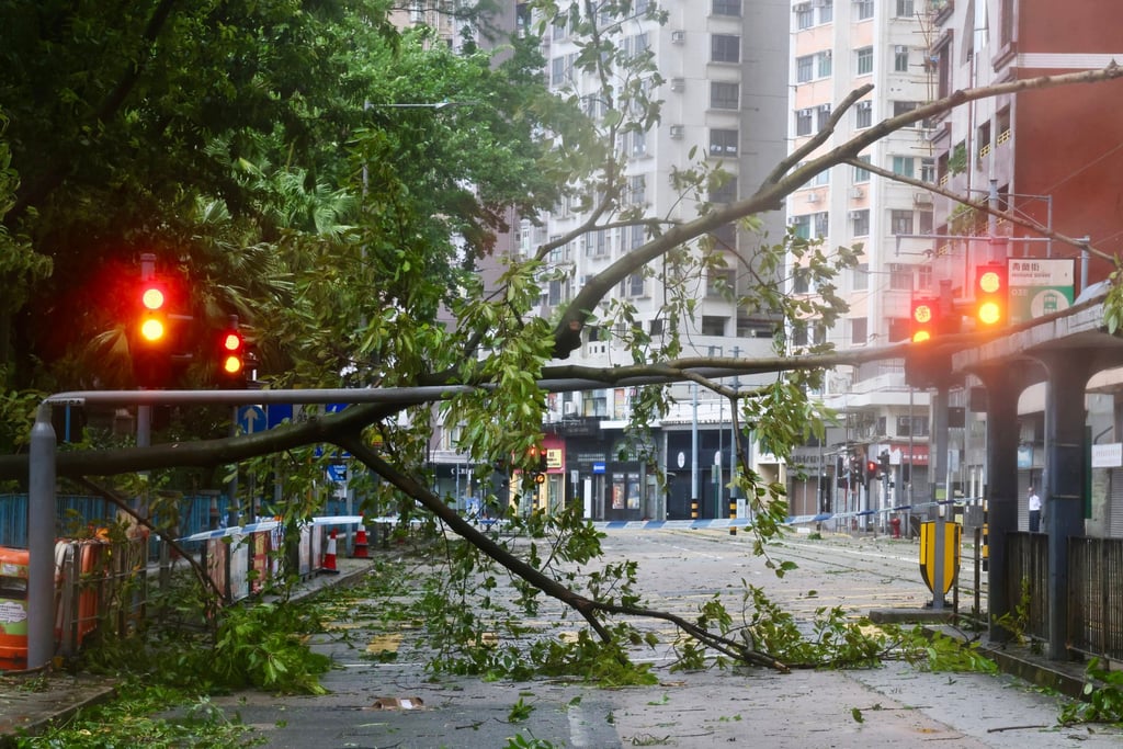 Ragasa triggered the No 10 typhoon signal on Wednesday. Photo: Jonathan Wong