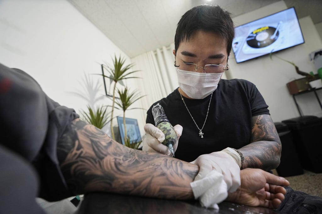 In the past, tattoos were associated with gangsters or criminals in South Korea, but they are now increasingly perceived as a form of self-expression. Photo: AP