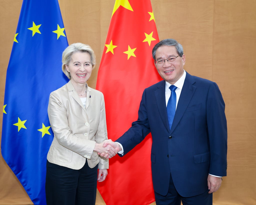 Chinese Premier Li Qiang meets with European Commission President Ursula von der Leyen in New York on Wednesday. Photo: Xinhua