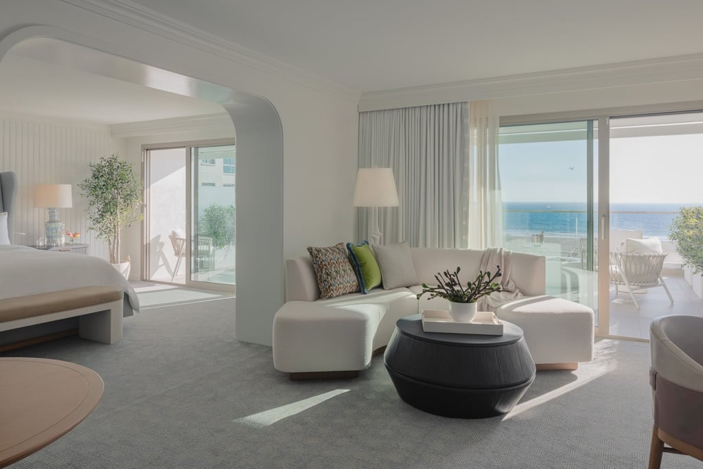Views of the ocean from one of Regent Santa Monica Beach’s beautifully appointed suites. Photo: Tanveer Badal