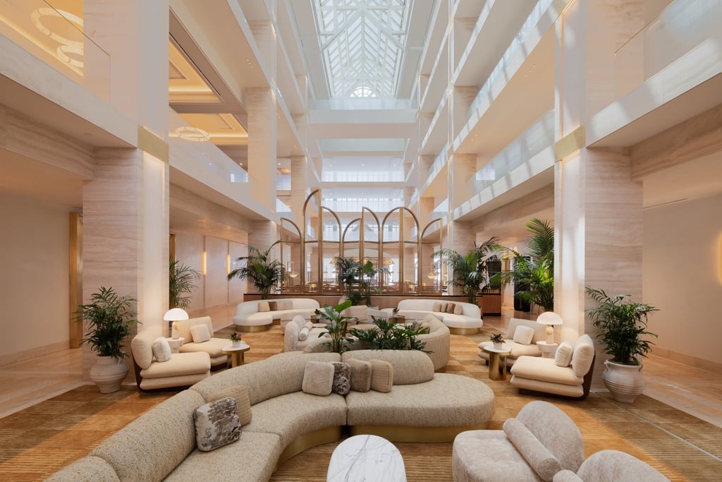 The lobby of Regent Santa Monica Beach is meant to evoke the bottom of the ocean. Photo: Tanveer Badal