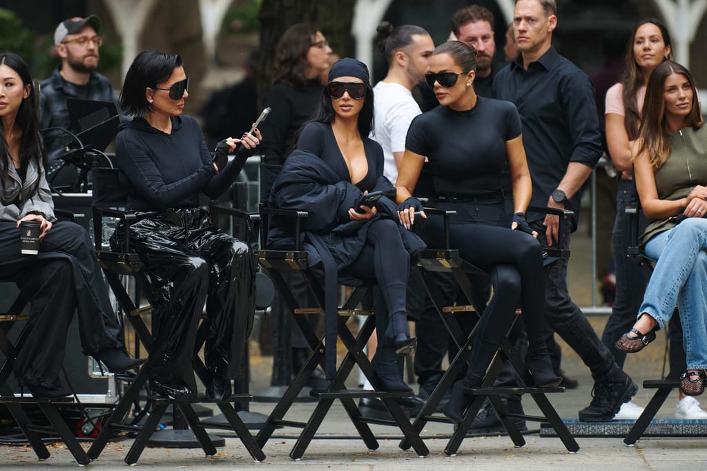 Kris Jenner, Kim Kardashian and Khloé Kardashian at the NikeSkims Bodies at Work performance in New York on September 24. Photo: Getty Images via AFP