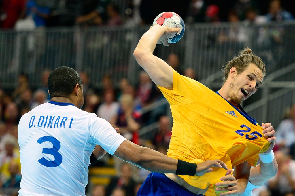 Sweden’s Kim Ekdahl du Rietz (right) attempts to shoot against France in the men’s handball gold medal match at the London Olympics. Photo: AFP Sweden’s Kim Ekdahl du Rietz (right) attempts to shoot against France in the men’s handball gold medal match at the London Olympics. Photo: AFP